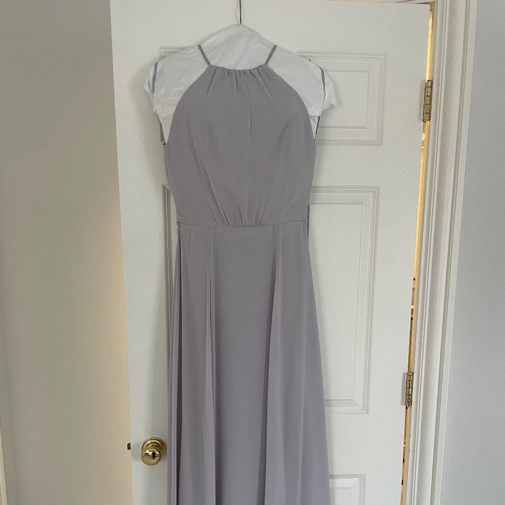 Amsale Light Gray Bridesmaid Dress | Size 6